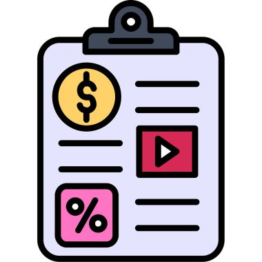 para denetimi simgesi renk ana hatları vektörü