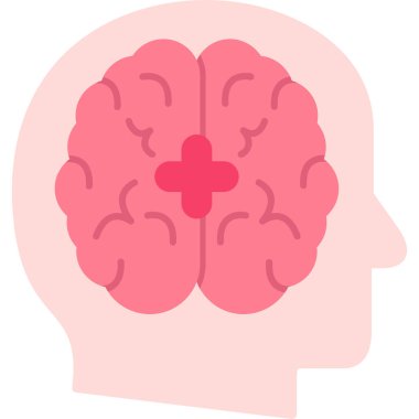 Beyin ikonu. vektör illüstrasyonu