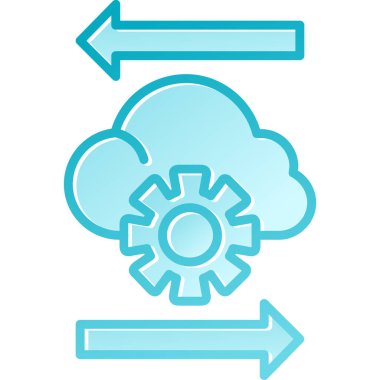 Bulut hesaplama. vektör illüstrasyonu