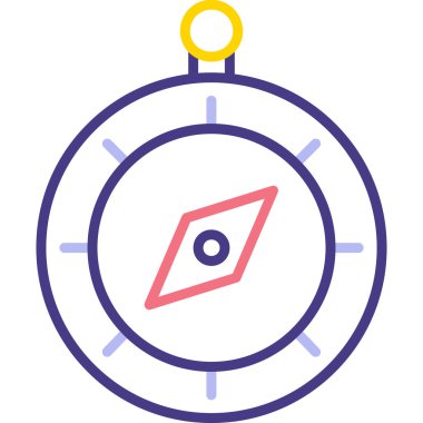 Pusula. Web simgesi basit illüstrasyon