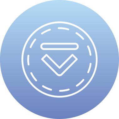 Bir saatin mavi simgesinin vektör çizimi