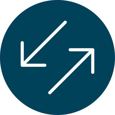 ok sağ vektör simgesi. bu yuvarlak düz sembol beyaz arkaplanda mavi renk ile çizilir