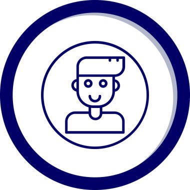 Adam avatar ikonu. Basit tasarım