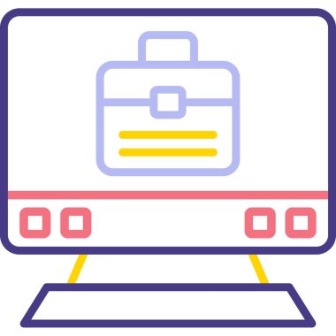 Bilgisayar. Web simgesi basit illüstrasyon