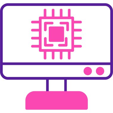 Çip. Web simgesi basit illüstrasyon