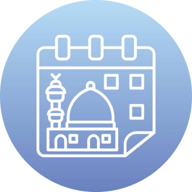 Vektör illüstrasyonu, cami simgesi