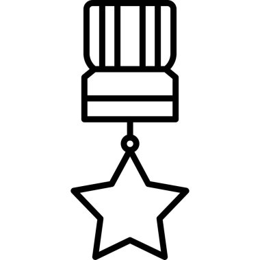 Ödül yıldızı ödül simgesi ana hatlarıyla