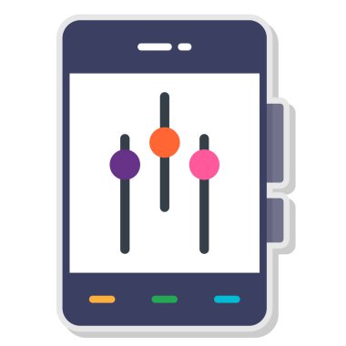 akıllı telefon simgesi vektör çizimi tasarımı