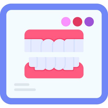 Diş sağlığı kliniği simgesi, vektör illüstrasyonu