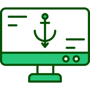 bilgisayar izleyici vektör simgesi