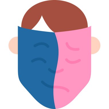 Yüz maskesi. Web illüstrasyon vektör tasarımı