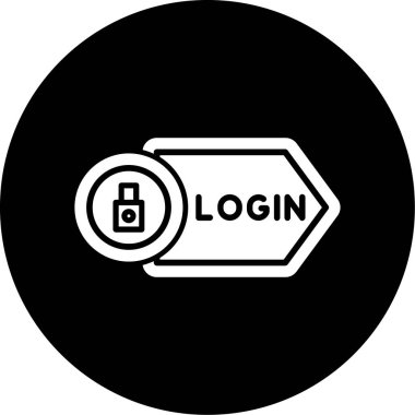 giriş simgesi vektör illüstrasyonu