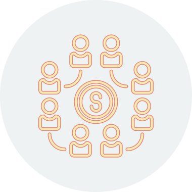 Sosyal ortam simgesi vektör illüstrasyonu