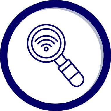 Wifi sinyal simgesi. Vektör İllüstrasyonu