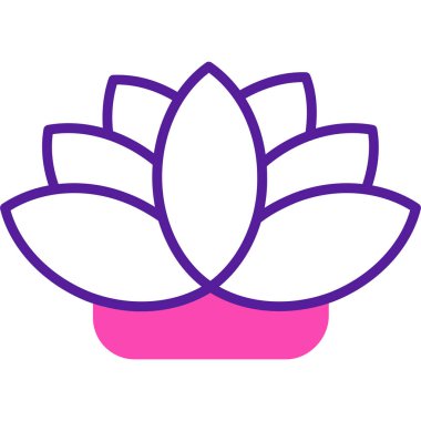 Çiçek vektör satırı simgesi