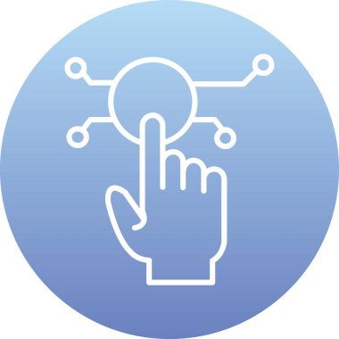 parmak gösterme simgesi doldurulmuş dış hat biçimi