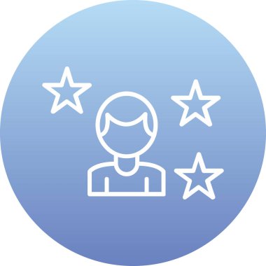 Bir yıldız simgesinin vektör illüstrasyonu