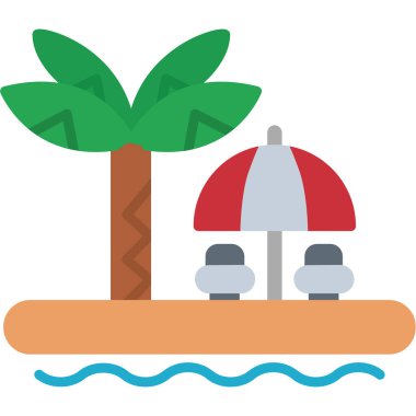 Sahil yolculuğu tekne simgesi