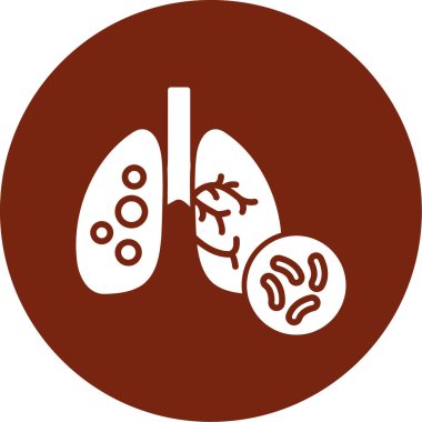 akciğer vektör simgesi modern illüstrasyon