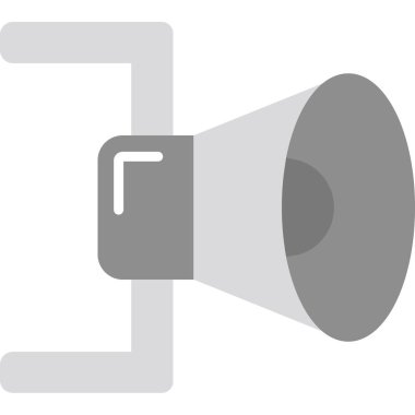 megafon ikonu. Beyaz arkaplanda izole edilmiş web tasarımı için hoparlör simgesi