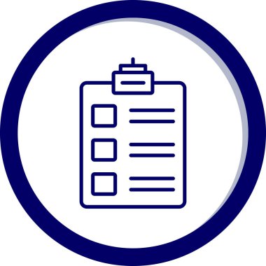 Kontrol listesi simgesi vektör illüstrasyonu