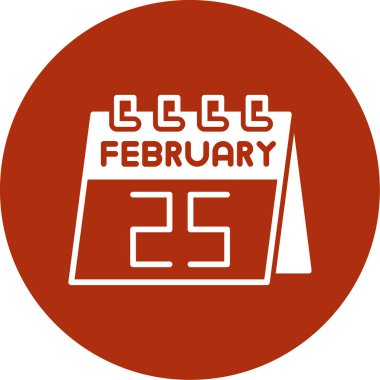 Takvim simgesi. vektör biçimi resimleme düz semboller, takvim tarihi, yuvarlak açılar arkaplan.