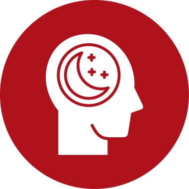 Beyin. Web simgesi basit illüstrasyon