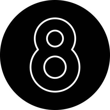 Sekiz numaralı vektör simgesi