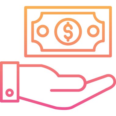 Para için. Web simgesi basit illüstrasyon