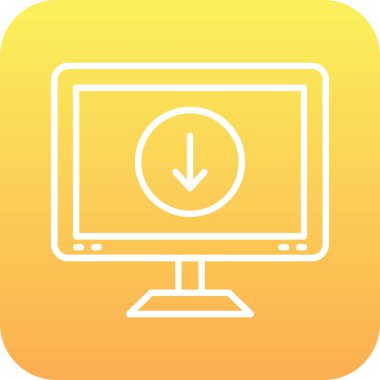 vektör lcd simgesi illüstrasyonu