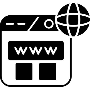 İnternet tarayıcısı. Web simgesi basit tasarım