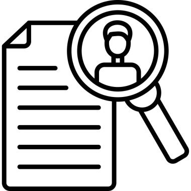 Büyütme cam simgesi, vektör illüstrasyonu