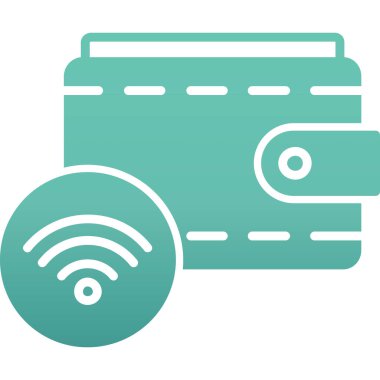 Cüzdan. Web simgesi basit illüstrasyon