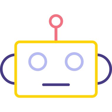 Bir robotun vektör simgesi