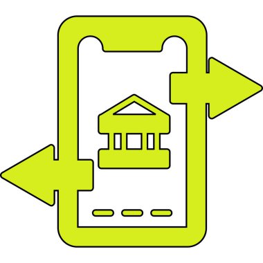 Ev haritalı bir cep telefonu.