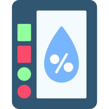 Su. Web simgesi basit illüstrasyon