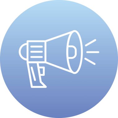 Megafon ikonu vektör illüstrasyonu