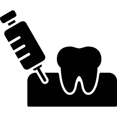 Diş simgesi, vektör illüstrasyonu
