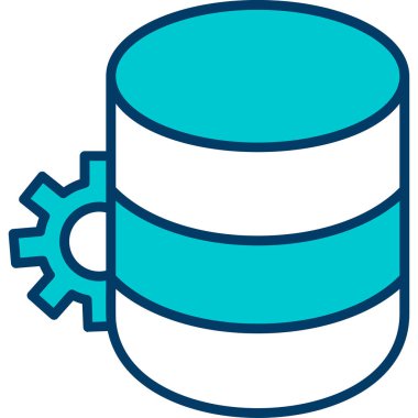 veritabanı. Web simgesi basit illüstrasyon