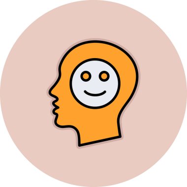 Kafası olan bir kadının vektör çizimi