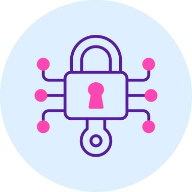 Güvenlik. Web simgesi basit illüstrasyon