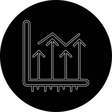 İş ve finans simgesinin vektör illüstrasyonu