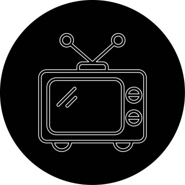 Eşsiz Tv Vektör Satır Simgesi