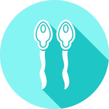 Mavi ve beyaz bir ikonun vektör illüstrasyonu