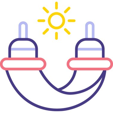 Elektrikli Araba simgesinin vektör illüstrasyonu