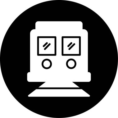 Modern b 'nin vektör çizimi trenin ikonundan yoksun