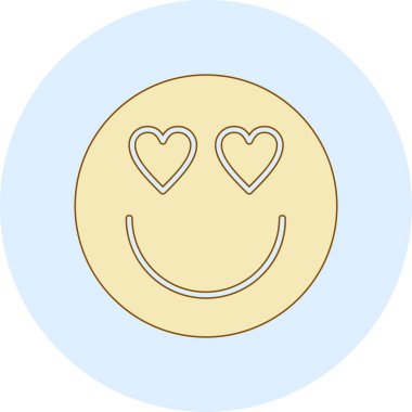 Mutlu gülümseme ikonu. vektör illüstrasyonu