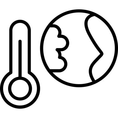 Termometre. Web simgesi basit tasarım