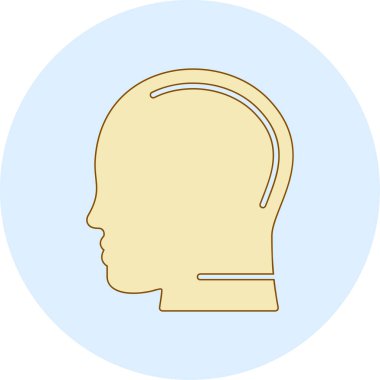 İnsan kafası profili görünümü