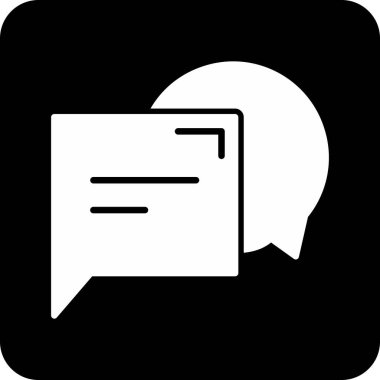 Sohbet balonu simgesinin vektör çizim